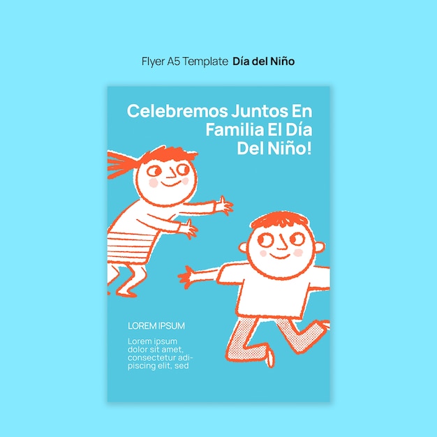 PSD grátis modelo de cartaz de celebração do dia del nino