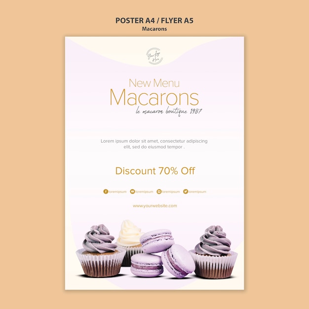 Modelo de cartaz - macarons