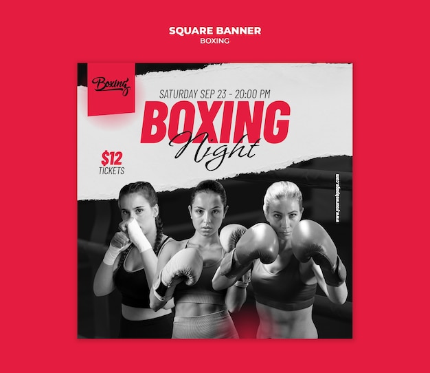 Modelo de clube de boxe