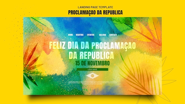 PSD grátis modelo de design de design plano do dia da independência do brasil