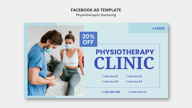 PSD grátis modelo de facebook de marketing de fisioterapeuta