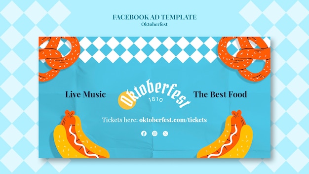 PSD grátis modelo de facebook para a celebração do oktoberfest