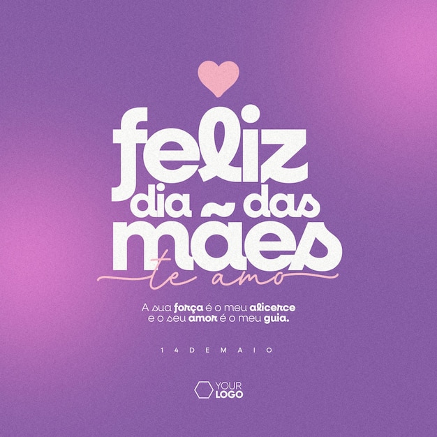 PSD grátis modelo de feed de mídia social feliz dia das mães com fundo sólido de lila