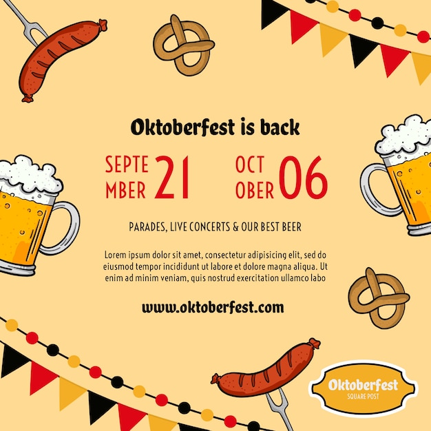 PSD grátis modelo de folheto oktoberfest