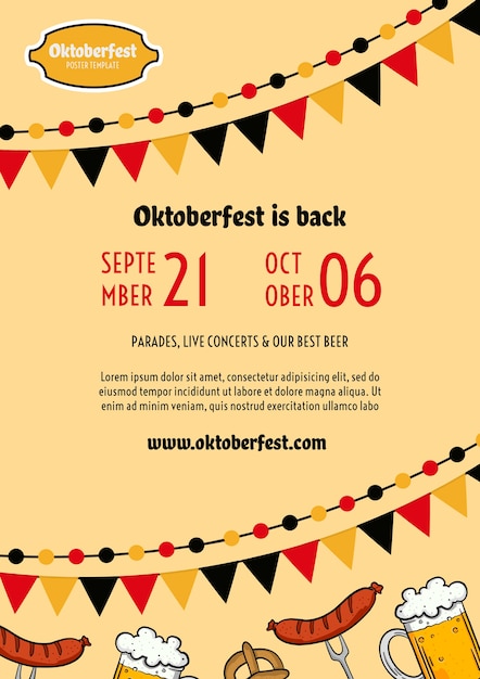 Modelo de folheto Oktoberfest