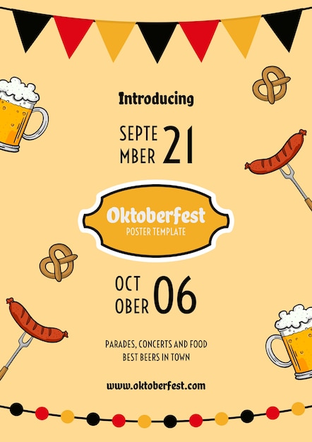 PSD grátis modelo de folheto oktoberfest