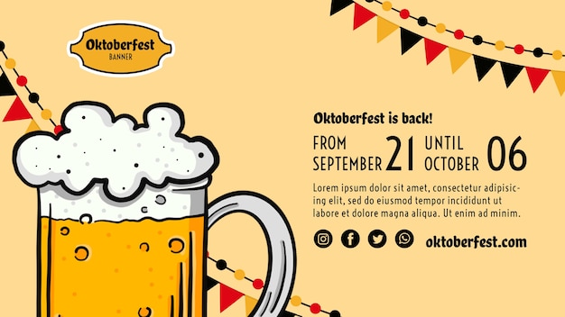 PSD grátis modelo de folheto oktoberfest