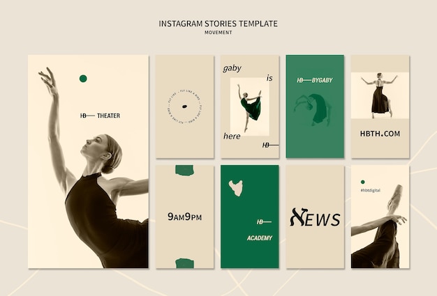 PSD grátis modelo de histórias de movimento no instagram