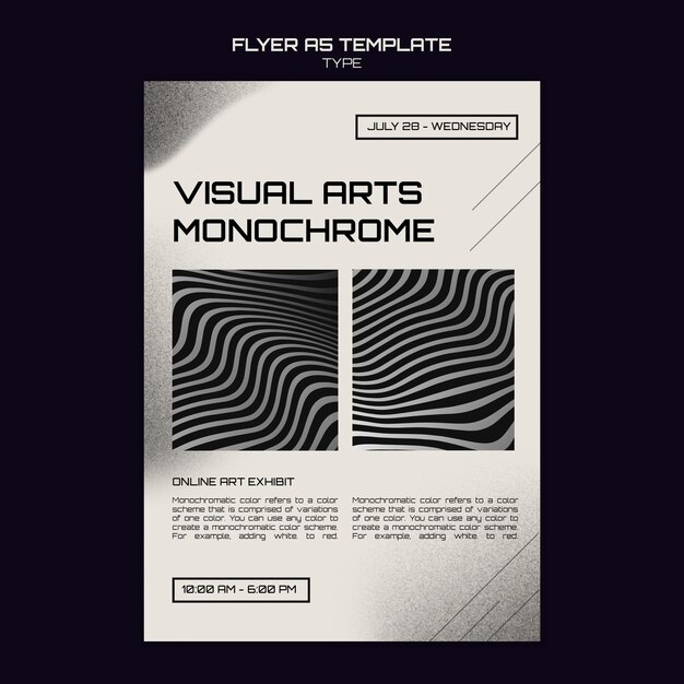 Modelo de impressão de arte monocromática