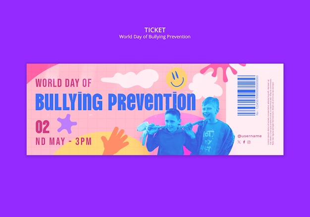 PSD grátis modelo do dia mundial da prevenção do bullying