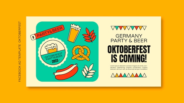 PSD grátis modelo promocional de mídia social para celebração do festival de cerveja oktoberfest