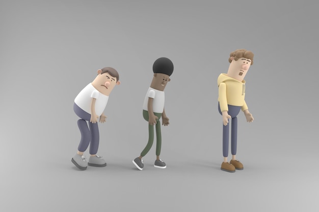 PSD grátis personagem 3d jovem com conceito de negócio