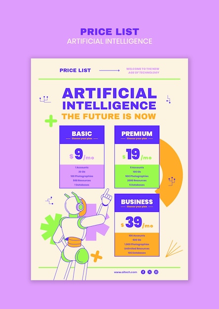 PSD grátis projeto de modelo de inteligência artificial