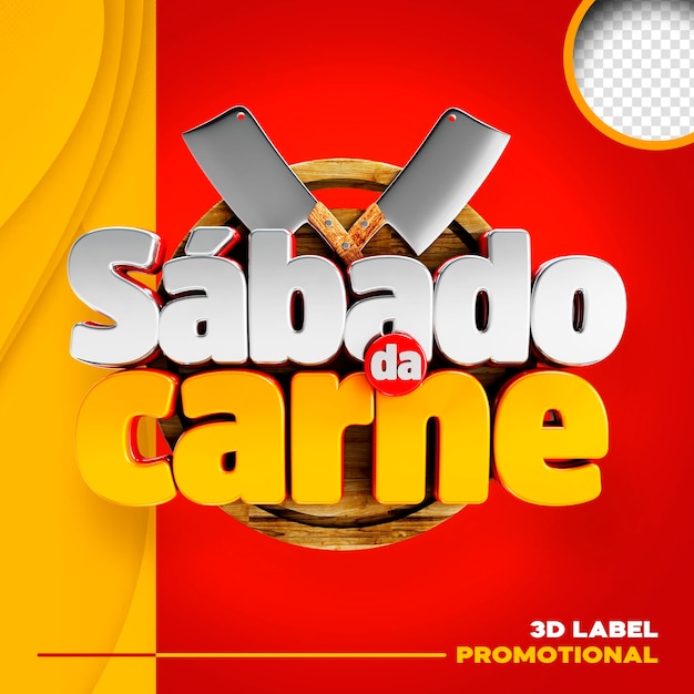 PSD grátis promoção de supermercado de carne de sábado 3d sabado da carne no brasil