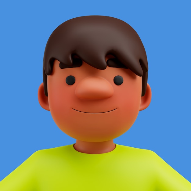 PSD grátis renderização 3d de avatar