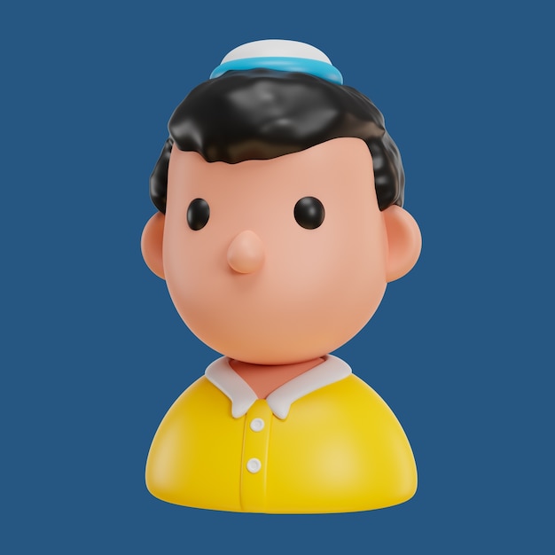 PSD grátis renderização 3d do ícone do judaísmo hanukkah