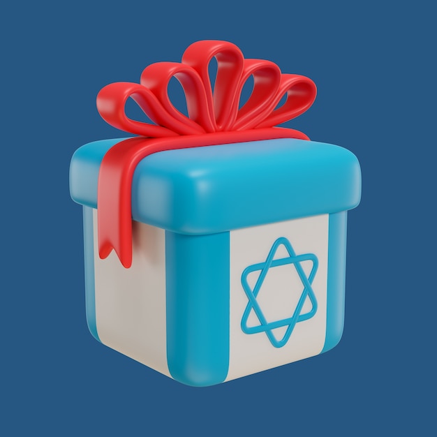 Renderização 3D do ícone do judaísmo hanukkah