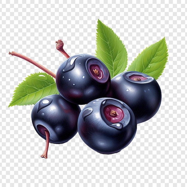 PSD grátis saskatoon berries isolado em fundo transparente