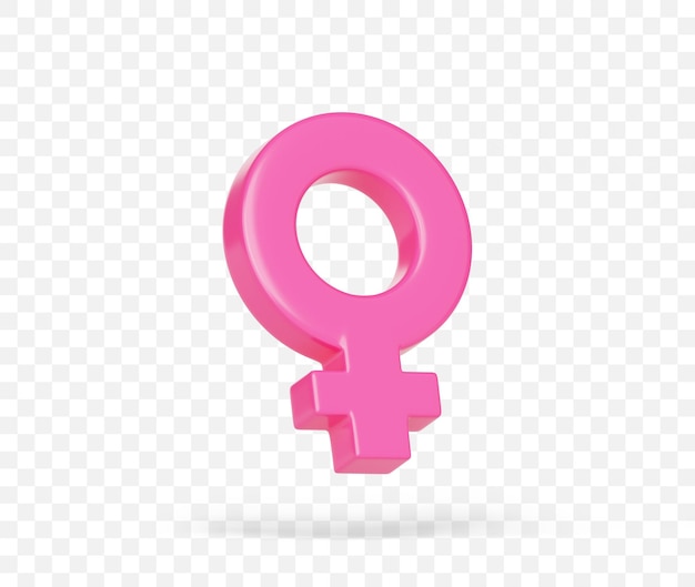 PSD grátis símbolo feminino em um fundo transparente - download de símbolo feminino rosa png