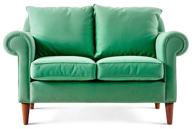 Sofa verde isolado