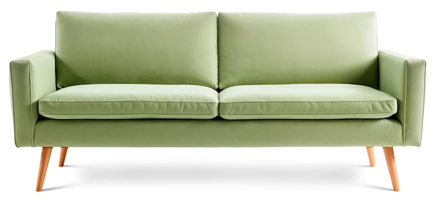 Sofa verde isolado