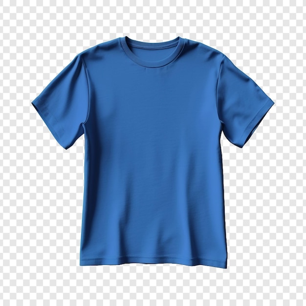 PSD grátis t-shirt com cor azul isolada em fundo transparente