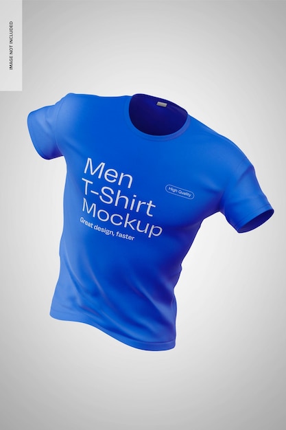 T-Shirt mockup masculino flutuante