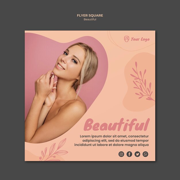 Tema de modelo de banner de beleza