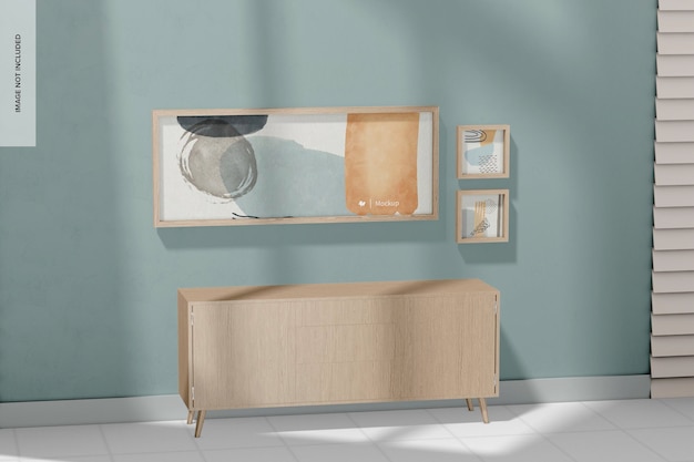 PSD 3 galerierahmen-modell mit sideboard