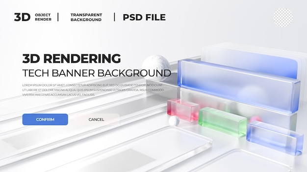 PSD 3d-abstrakt-technologie-poster