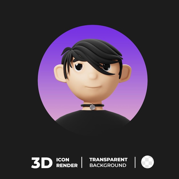 PSD 3d-avatar emo-musikfans