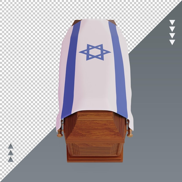 PSD 3d bara israele bandiera rendering vista frontale