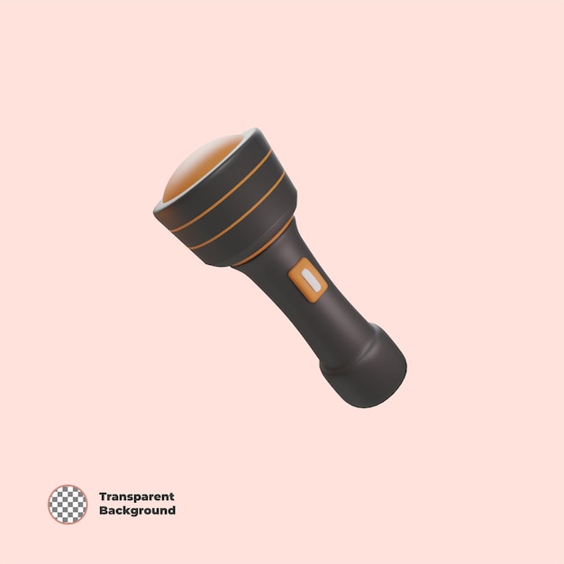 PSD 3d-camping-flashlight-icon-rendering