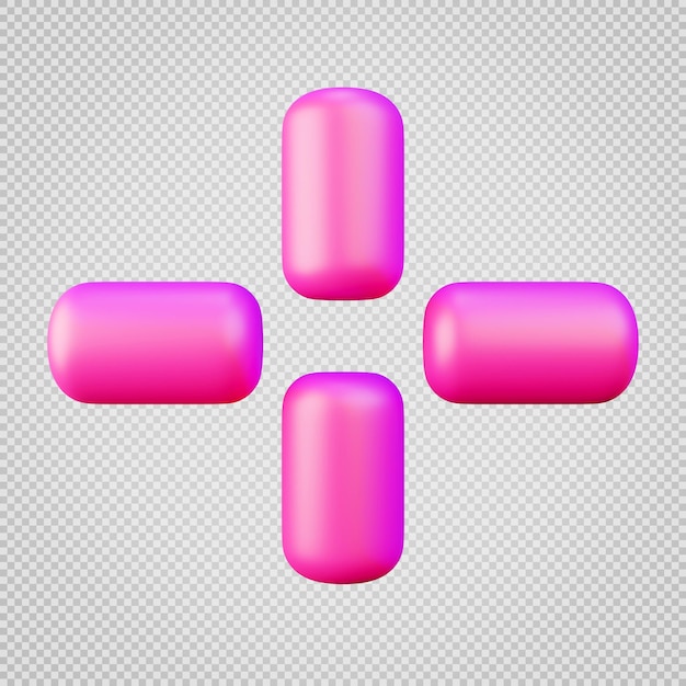 3D-Darstellung von abstrakter Dekoration mit Symbol