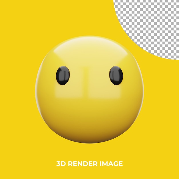 3d emoji rosto sem boca