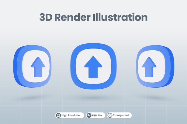 3d icona illustrazione freccia isolata