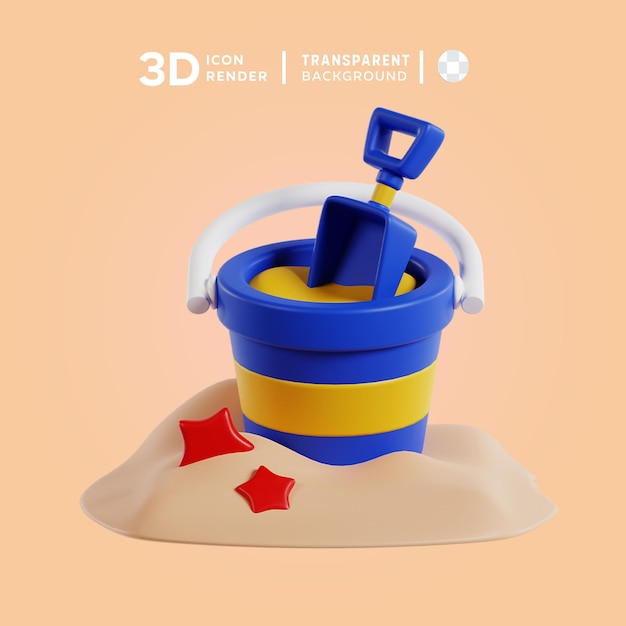 3D-Ikonen für Sandbecher Illustration