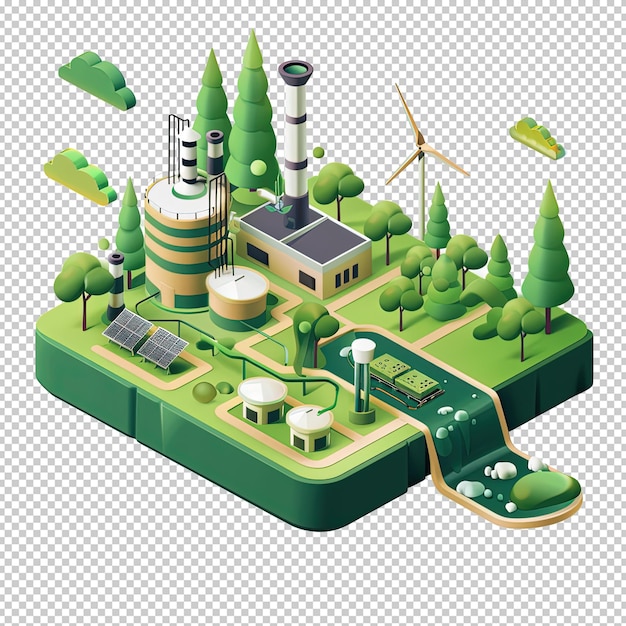 PSD 3d-isometrisches symbol für die umweltforschung arbeitsplatz-id 20f90ac094ae465d8c8201be6bdaa2ab