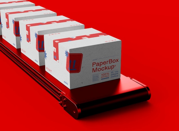 PSD 3d-lieferboxen mockup