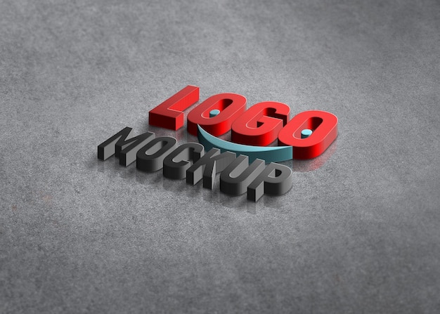 PSD 3d-logo-mockup für psd