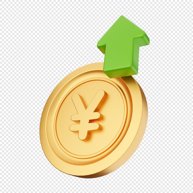 PSD 3d-münzengeld-dollar-euro-yen-pfundsterling-symbol-illustration