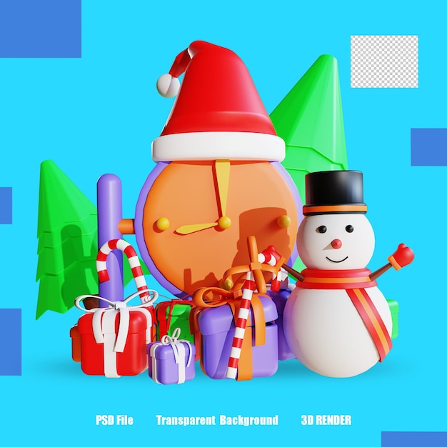 3D RENDER ICON UHR GESCHENKBOX CANDY 2