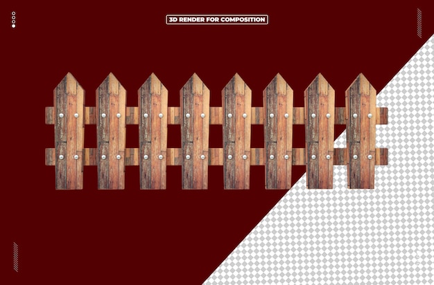 PSD 3d-rendering juni-feiern junine-holz