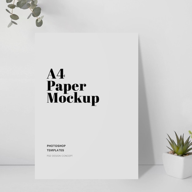 A4 Weißpapier-Mockup-Vorlage-Design-PSD