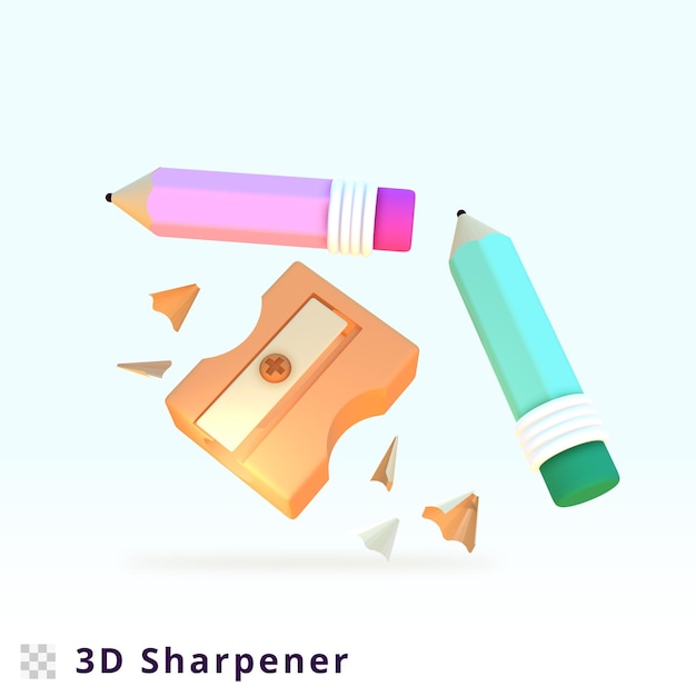 Aiguiseur de rendu 3D Illustration