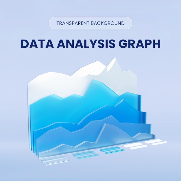 PSD análise de dados gráfico 3d ilustração de renderização
