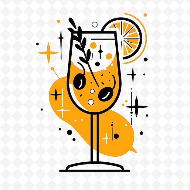 PSD aperol spritz con icona bollicante bevanda con logo di design frizzante design vettoriale della cultura italiana elegante