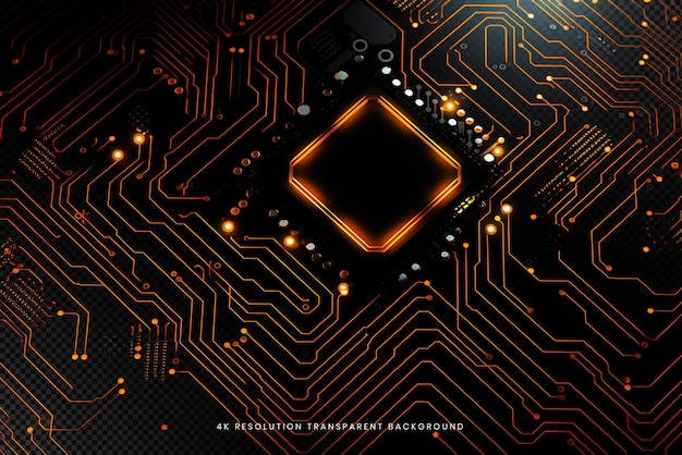 PSD arrière-plan du circuit numérique lumineux.