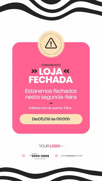 PSD aviso super importante sobre estar fechado