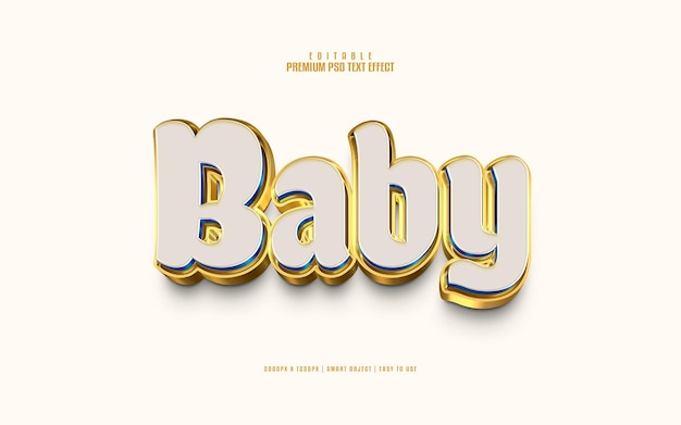 Baby bearbeitbarer Premium-PSD-Texteffekt